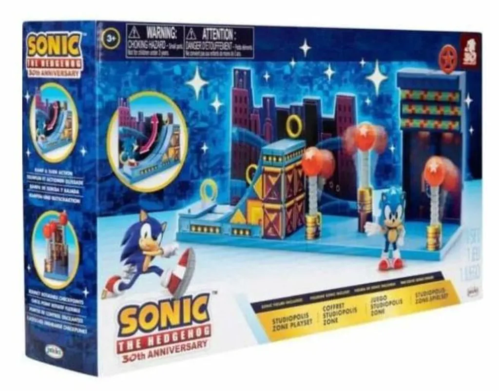 Sonic Playset Studiopolis Zone avec Rampe Interactive et Figurine 6cm - 2