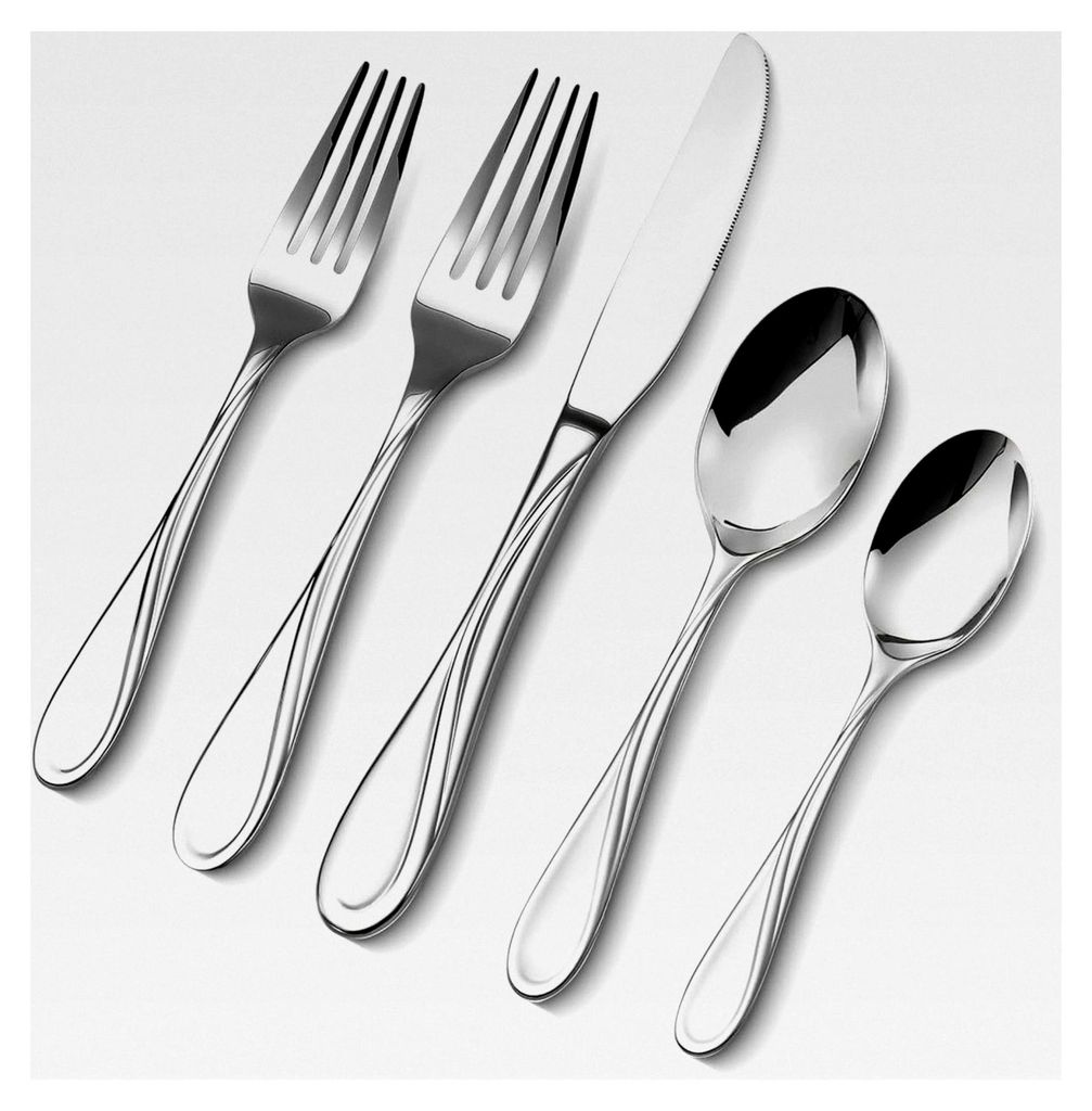 Besteckset für 12 Personen, 65-teiliges Essbesteck aus lebensmittelechtem Edelstahl, spülmaschinenfestes Essgeschirr für die Küche, inkl. Messe...