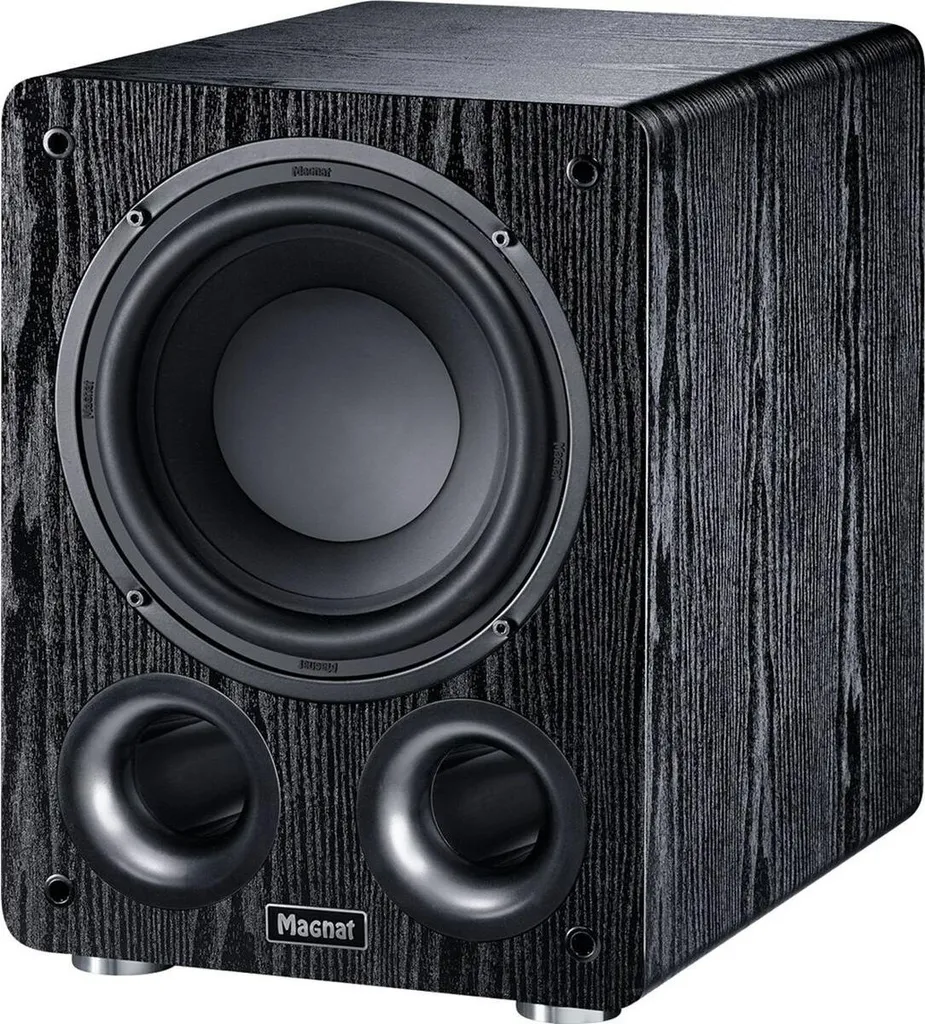 Magnat Alpha RS8 Subwoofer Actif Noir - Basses Puissantes de 20cm