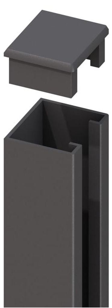 TraumGarten Anthrazit 2 Meter SYSTEM U Montageprofil, Produktbild 