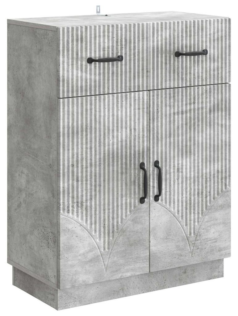 Sideboard Betongrau 66 x 34,5 x 87 cm Holzwerkstoff