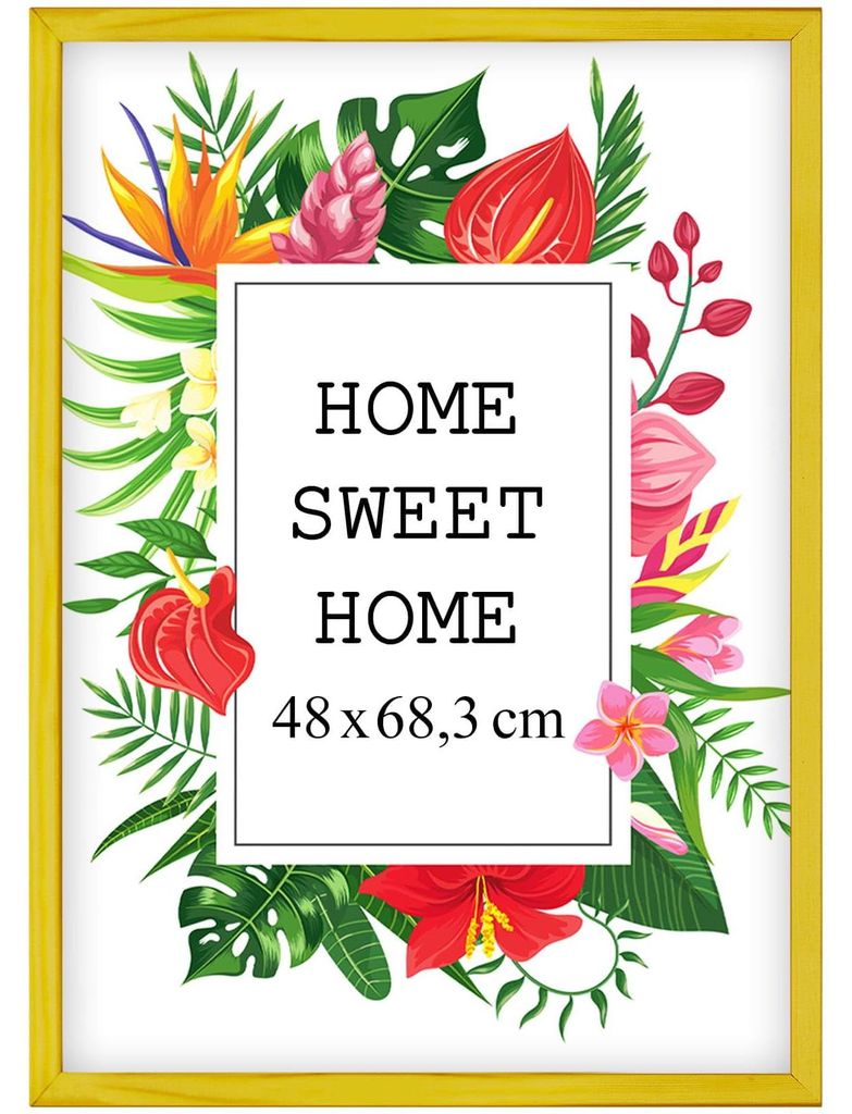 MG Design Gelb Bilderrahmen 48 x 68 cm - Aus echtem Holz Produktbild 