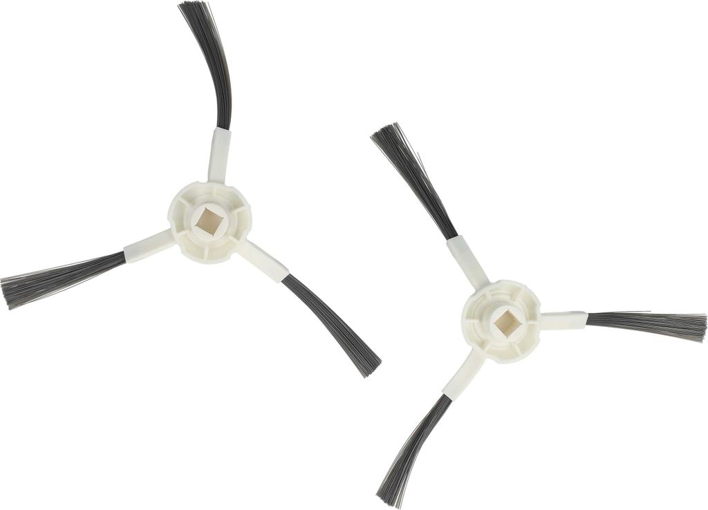 vhbw 2x Seitenbürste kompatibel mit Xiaomi S20+ Saugroboter - Reinigungsbürsten Set, weiß / grau