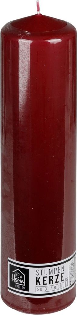 Kaminkerze bordeaux 30x7,8cm Adventskerze Altarkerze Produktbild 
