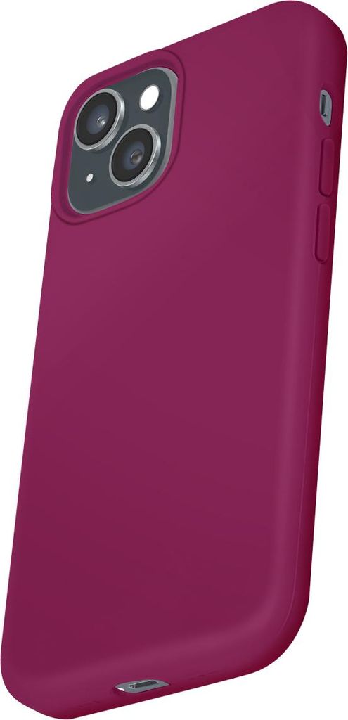 Moxie, Premium Color Skin TPU-Hülle iPhone 15 Plus stoßfest, Weinrot