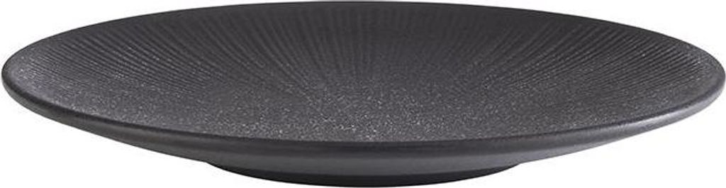 APS 85064 Teller NERO, Ø 26 cm, Höhe 3 cm, Melamin, schwarz Produktbild 