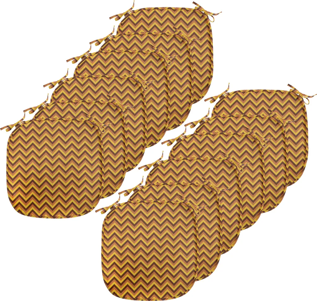Cuscini Sedie Esterno Marrone Chevron 40x40 ABAKUHAUS 12 Pz