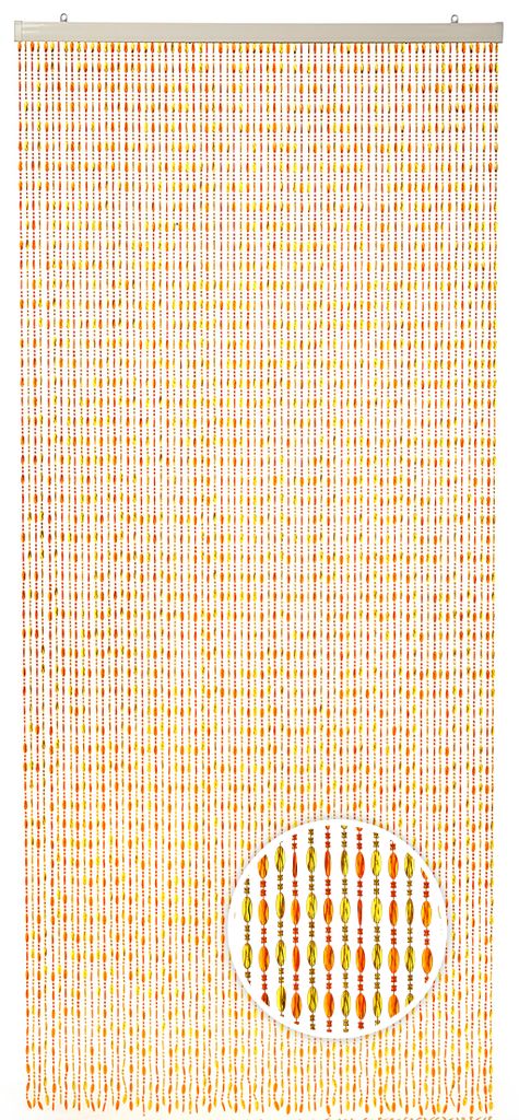 Kobolo Türvorhang Perlenvorhang ORANGE 90x200 cm - Produktbild 