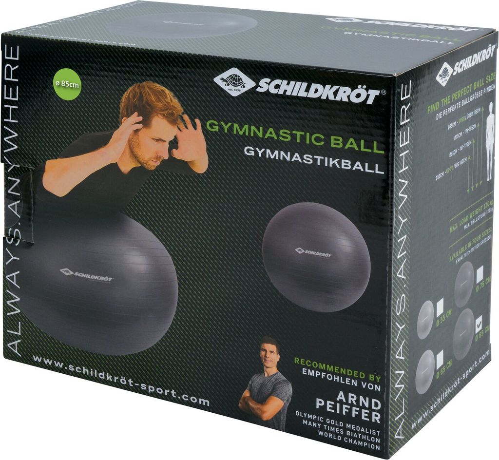 SCHILDKRÖT FITNESS GYMNASTIKBALL 85cm, (anthracite) KEINE Produktbild 