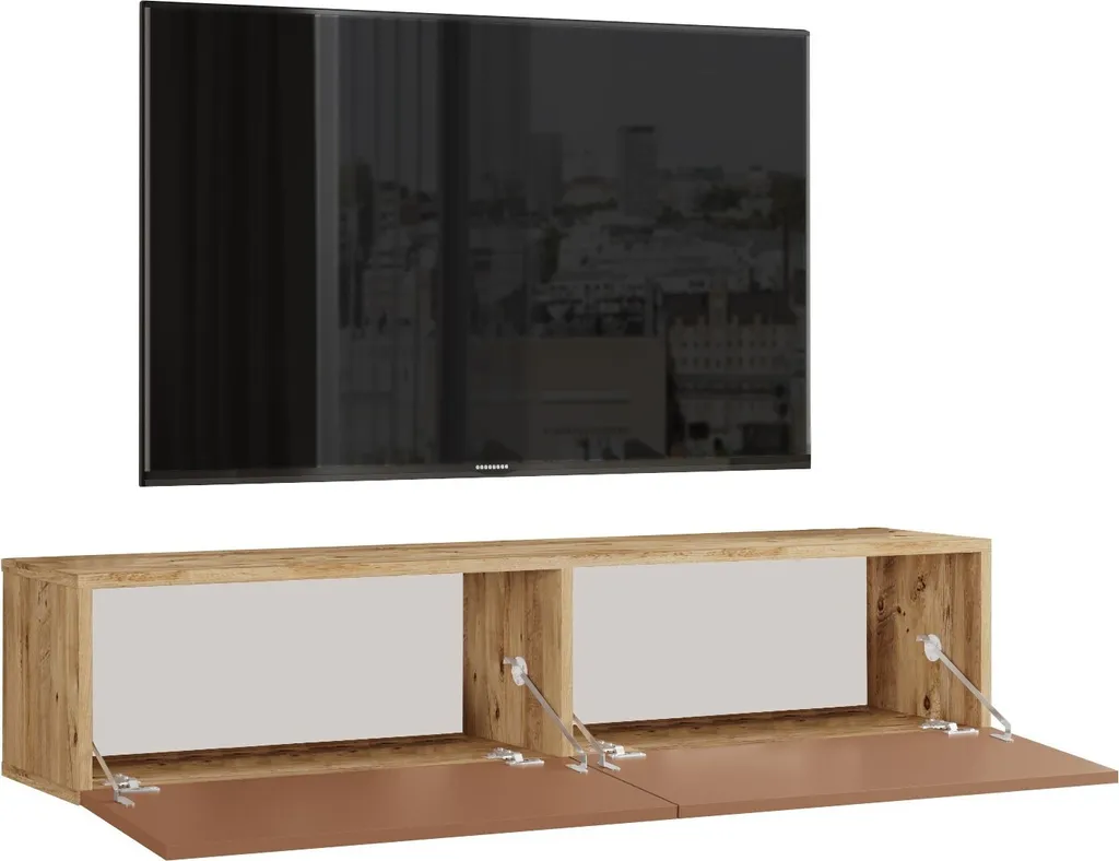 Meuble Télévision Minimaliste FUTURE 140cm Cuivre - Chic et Robuste