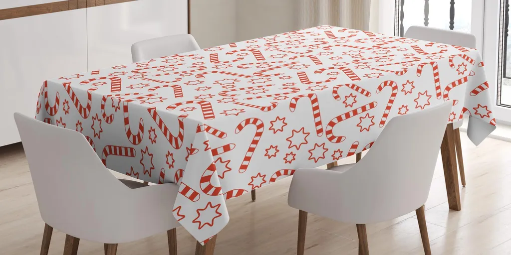 Offerta Tovaglia Natale ABAKUHAUS 140x170 Antimacchia Candy Cane