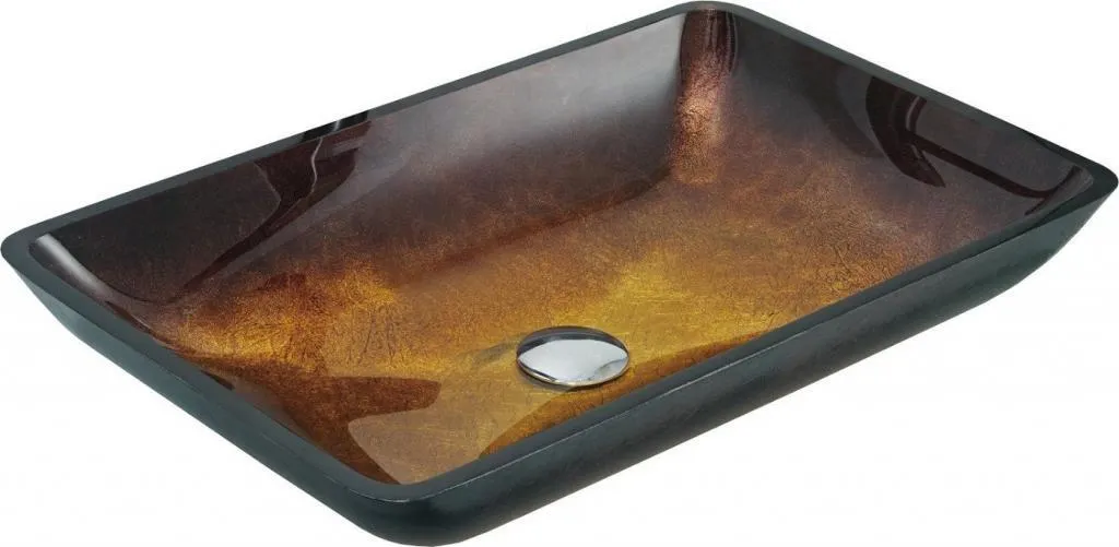 Lavabo Vetro Oro Scuro Mexen Megan 56 cm | Arredo Bagno Moderno 24135651