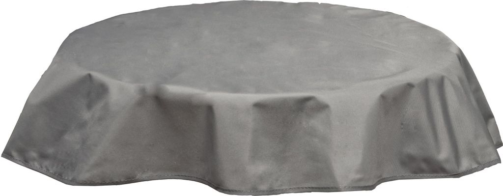 Tischdecke rund 120 cm wasserabweisend mit Windport hellgrau