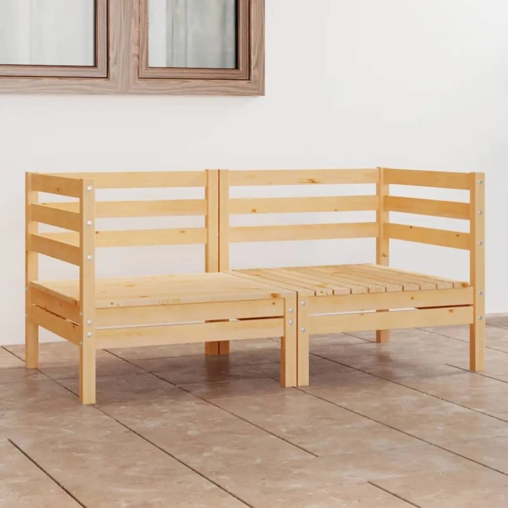 Divano Giardino 2 Posti Legno Pino Massiccio | The Living Store Online