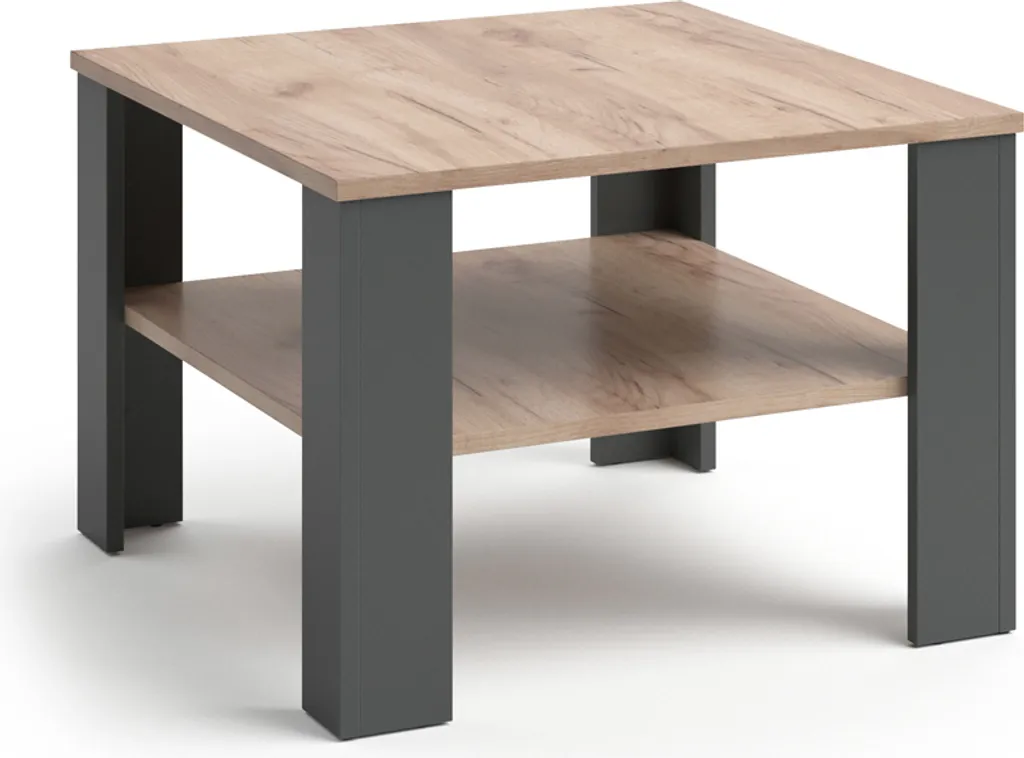 Table de salon carrée anthracite 60x60cm Vicco Homer décor moderne