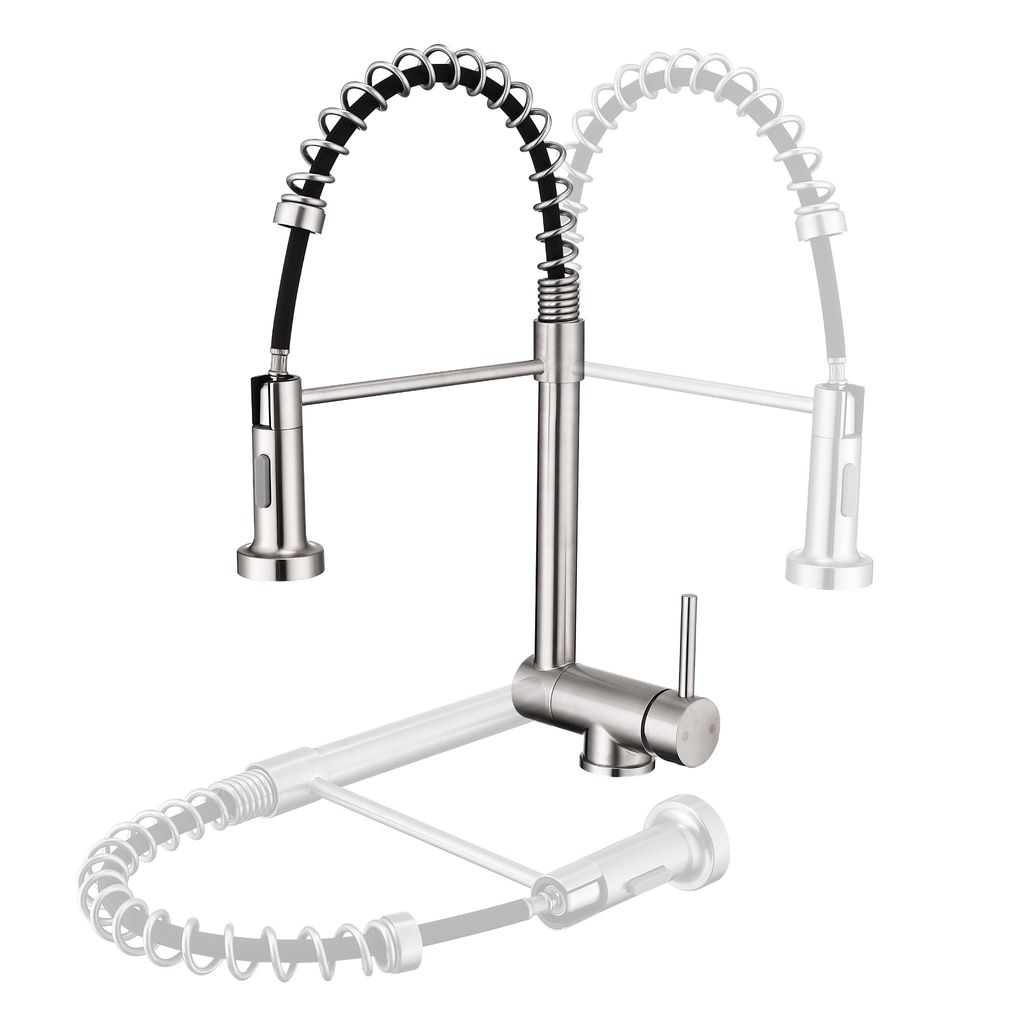 Vorfenster Küchenarmatur Klappbar, Edelstahl Wasserhahn Produktbild 