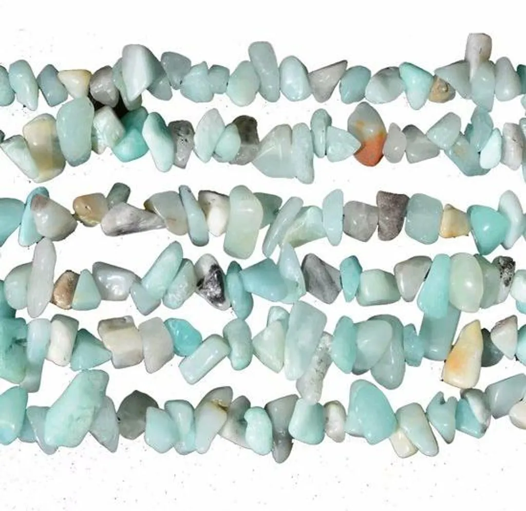 Kit perles Amazonite 3-8 mm pour fabriquer des bijoux naturels 80 cm