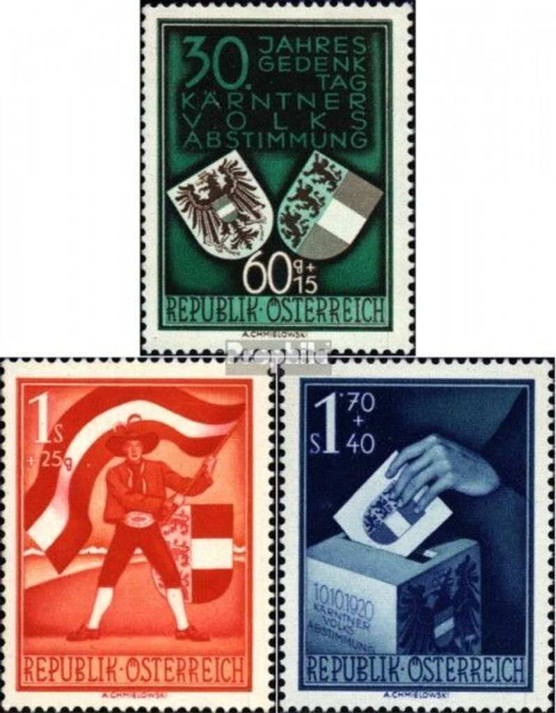 Briefmarken Österreich 1950 Mi 952-954 (kompl.Ausg.) postfrisch Kärnten