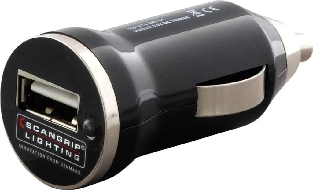 Chargeur Allume-cigare 12-24V pour Éclairage de Chantier Scangrip Nova