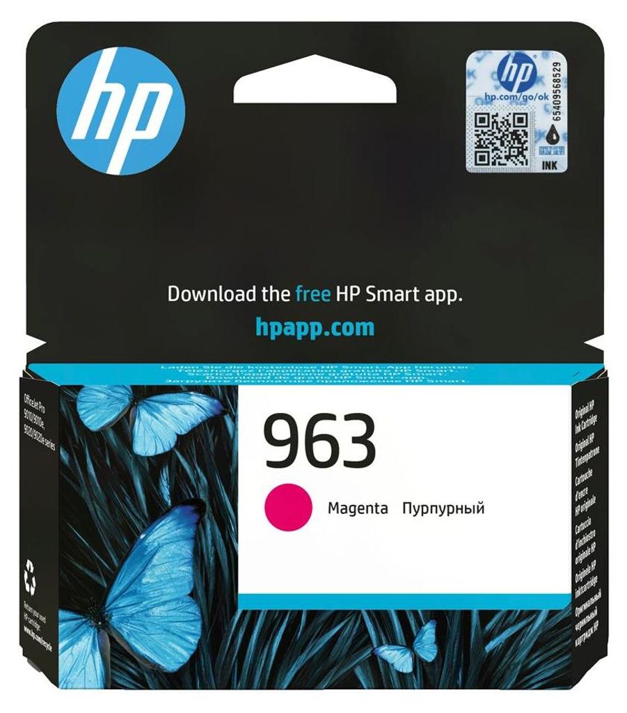 HP 963 oryginalny wkład atramentowy purpurowy, Standardowa Zdjęcie produktu 
