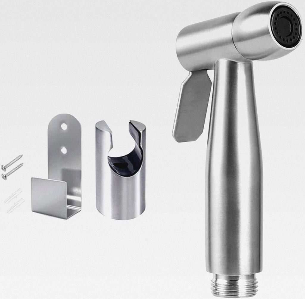 Handbrause für WC Toilette Bidet- Premium Edelstahl Sprayer Edelstahl Douche Muslim Duschspray, Haustierbad, persönliche Hygiene