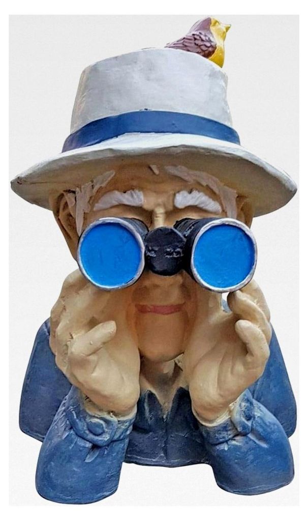 Spanner mit Fernglas Opa Paschulke Gartendekoration für Innen und Außen