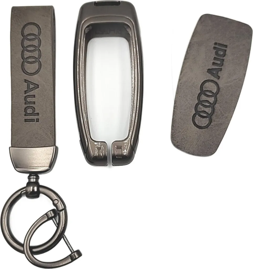Idea Regalo Audi: Set Portachiavi 3in1 Pelle per A6 A7 Q8