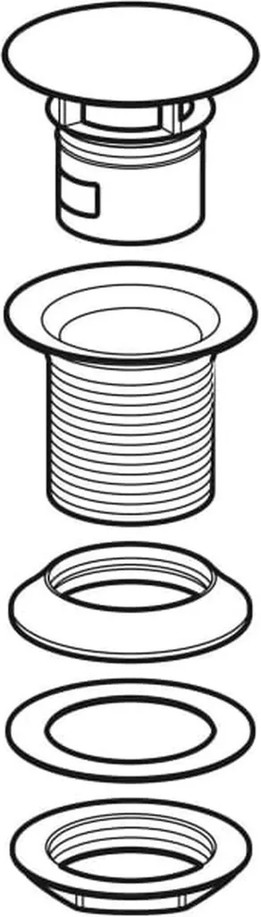 Valvola Geberit WT G1 1/4, L5 cm cromata lucida 152050, 1 pz. - 3