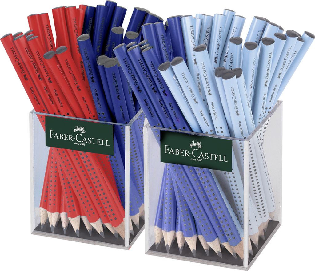 FABER-CASTELL Bleistift Jumbo GRIP 2 Köcher à 36 Stück