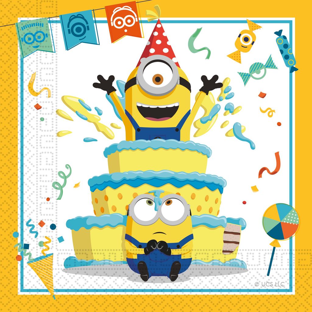 Minions - Tovaglioli per feste - 20 pezzi - 33 x 33 cm Immagine del prodotto 