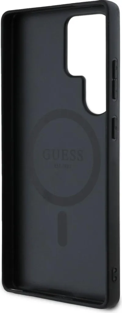 Etui Guess 4G Round Patch Classic Logo Magsafe Do Samsung Galaxy S25 Ultra Brązowy