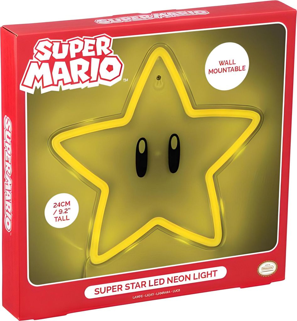 Super Star Super Mario LED-Neonlicht zur Wandhalterung Produktbild 