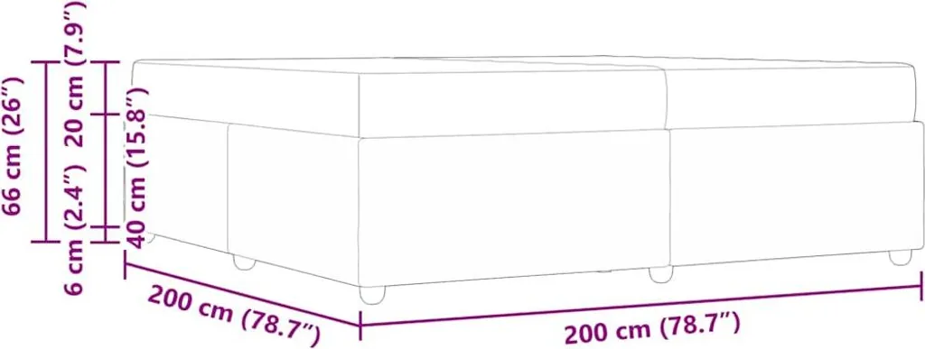 Lit 200x200 cm avec matelas brun foncé : fini le manque d'espace nuit - 8
