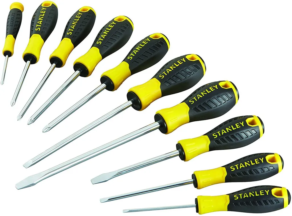 Stanley STHT0-60211 Set 10 Giraviti Essential - Kit Professionale Acciaio