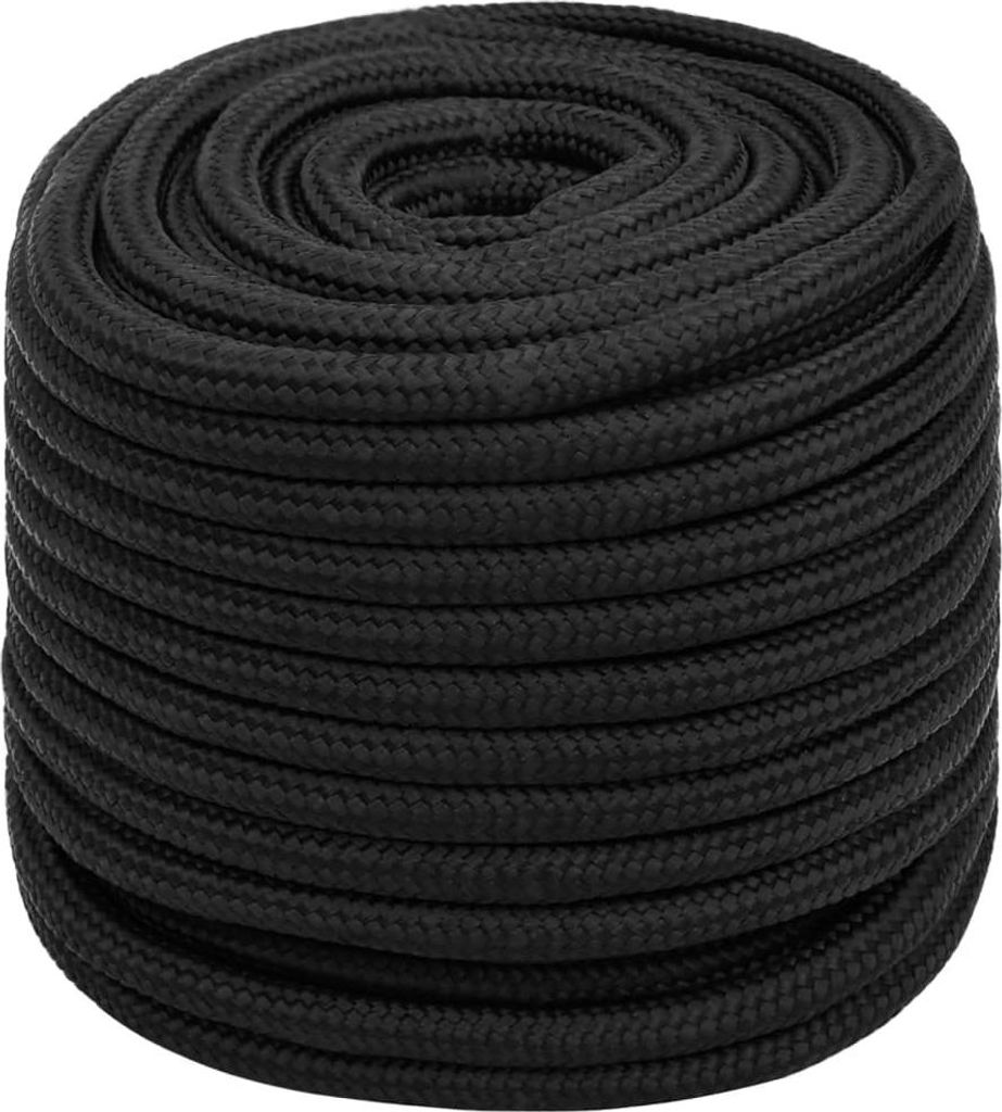 vidaXL Lodné lano čierne 18 mm 100 m Polypropylén Obrázok produktu 