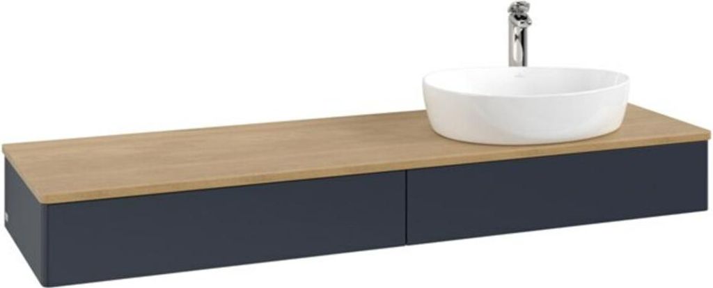 V&B Waschtischunterschrank ohne Frontstruktur Antao 160x50cm, HL, WBP hon. Oa, md bl. m Lac
