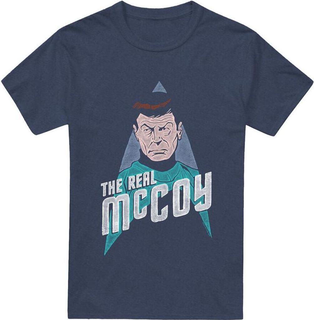 Star Trek - "The Real McCoy" T-Shirt für Herren/Damen Uni TV17512 (L) (Marineblau)