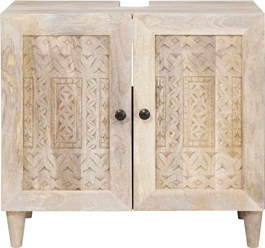 vidaXL Mobile da bagno a parete con porta Bianco 62 x 33 x Immagine del prodotto 