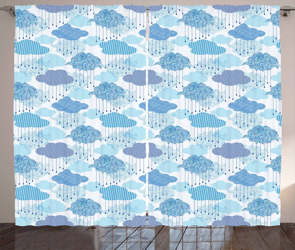 ABAKUHAUS Tenda Nimbus Wolken 280x175cm Azzurro Baby Blue Rustica