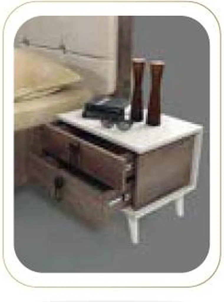 Meuble de chevet en bois style italien élégant pour chambre d'adulte