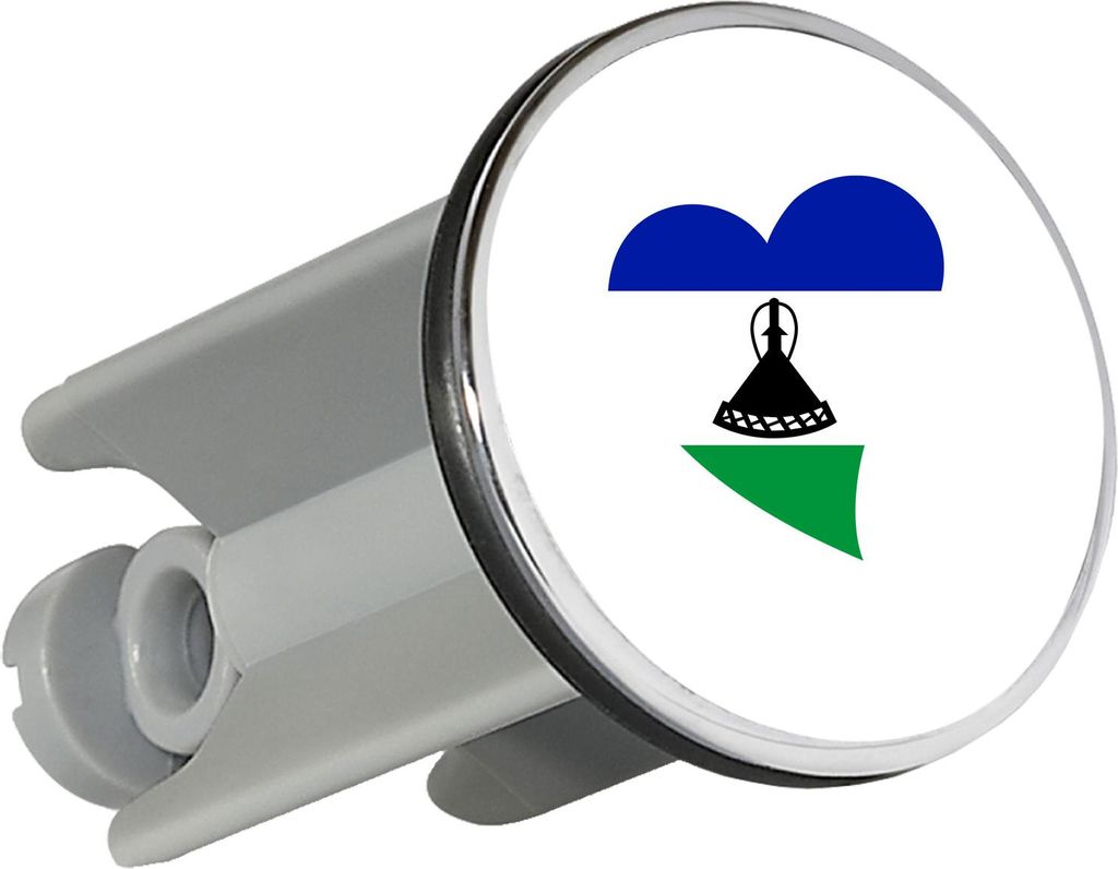 Huuraa Waschbeckenstöpsel Lesotho Flagge Herz 4cm höhenverstellbar Abflussstopfen Geschenkidee