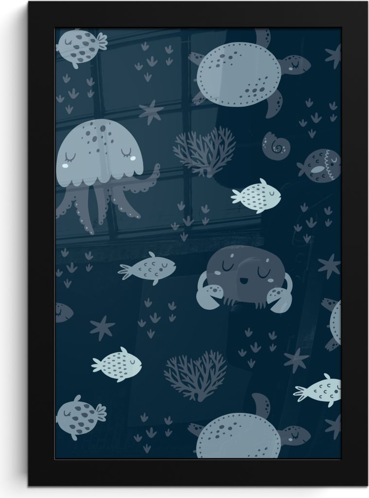 MuchoWow® MuchoWow® Gerahmtes Poster Schildkröte - Produktbild 