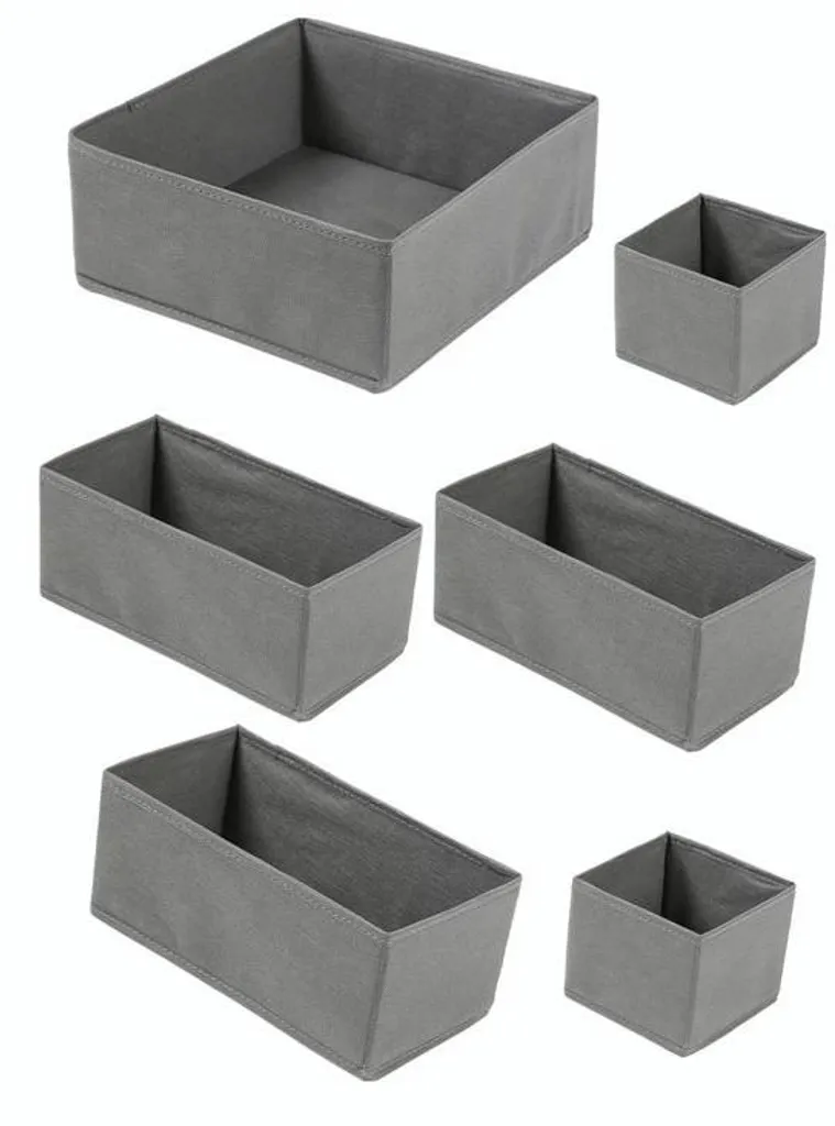 Organisateurs de tiroirs gris set de 6 pièces multi-usages très robustes