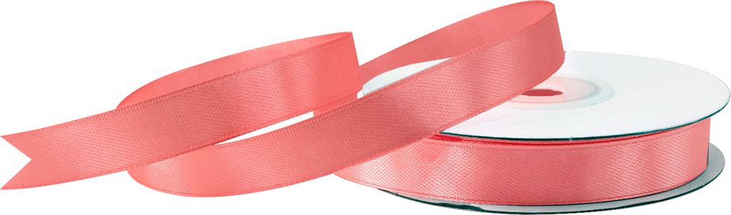 Satinband 12mm x 25m Rolle Koralle