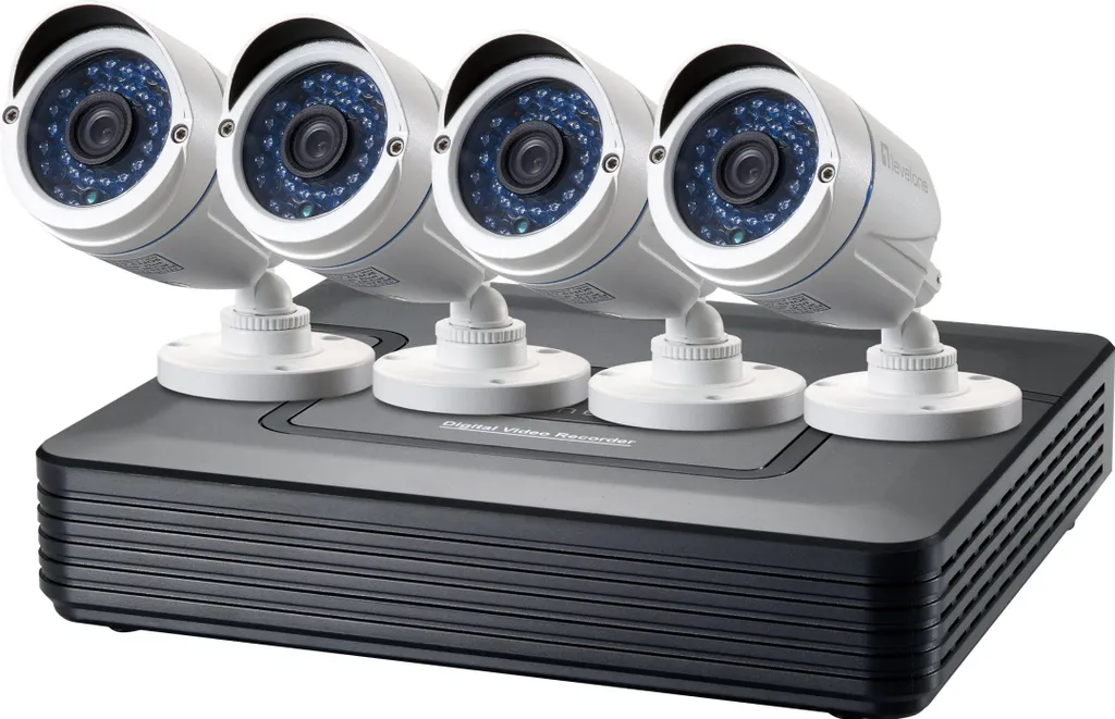 Système de Vidéosurveillance Complet DVR avec Caméras LAN LevelOne