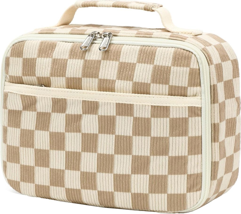 Isolierte Lunchtasche für Kinder, Cord-Lunchbox für die Schule, geräumiger Kühl-Organizer mit Reißverschluss, leichte Lunchtasche fürs Pickni...