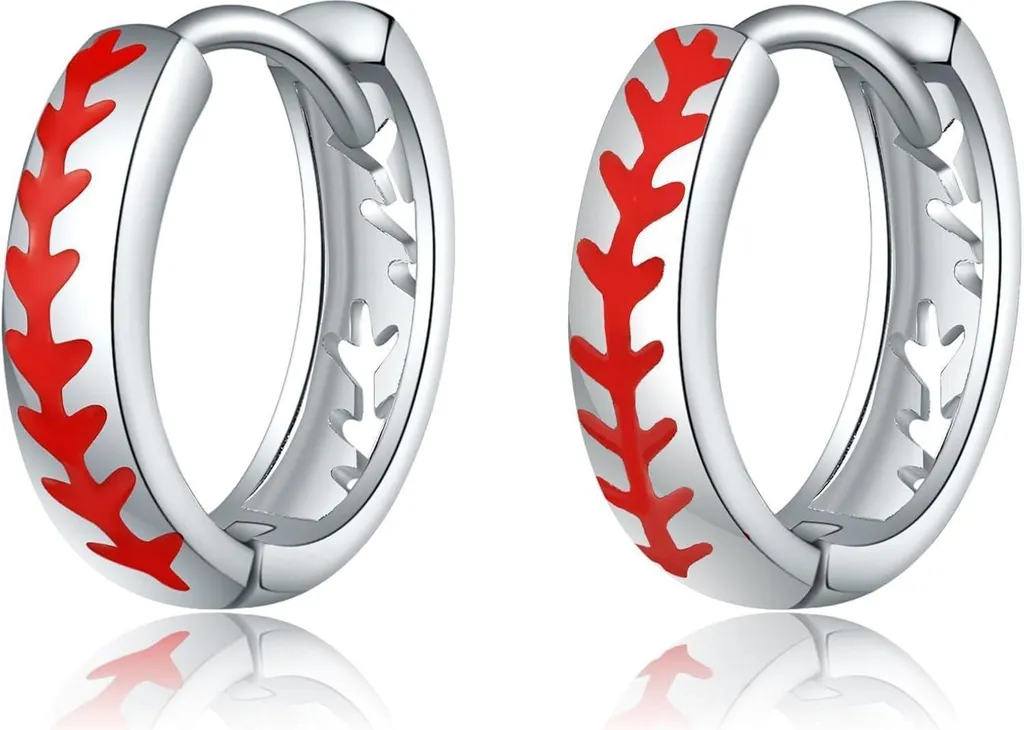 Orecchini a forma di bowling, in argento Sterling S925, sportivi