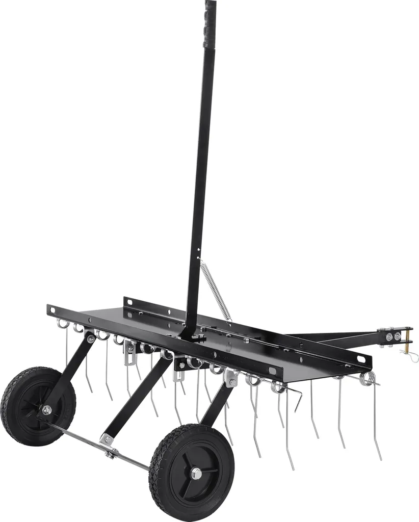 Scarificateur à tracter pour pelouse et râteau de jardin 102cm