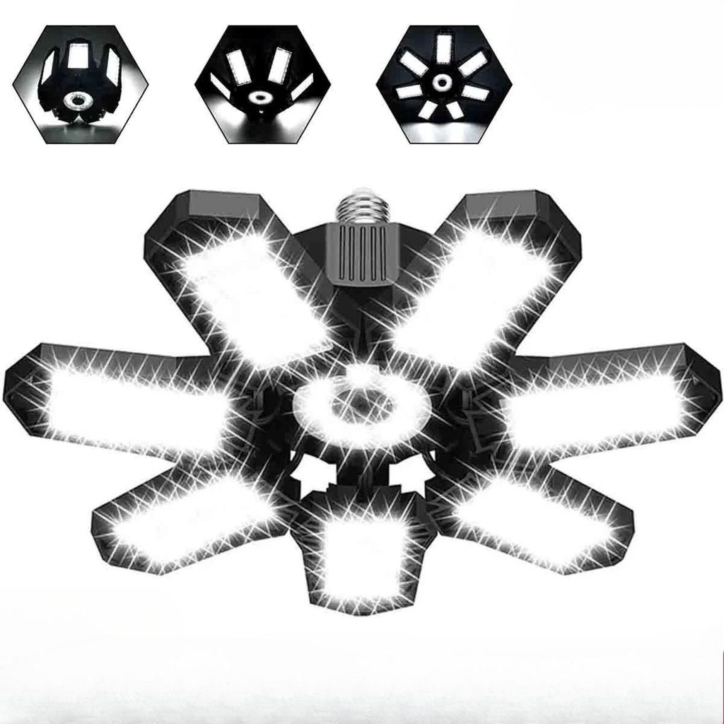 Lampe LED de garage 120 W, 20 000 lm, 6 500 K, avec 7+1 Image du produit 