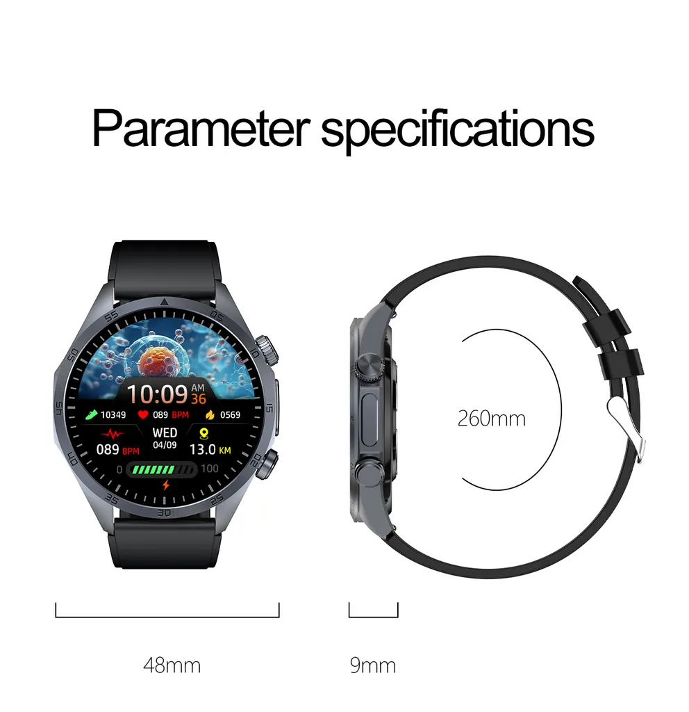 INF Smartwatch Elegante Nero - Salute e Stile al tuo Polso - 10